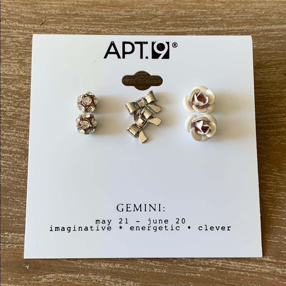 Apt 9 trio earring set